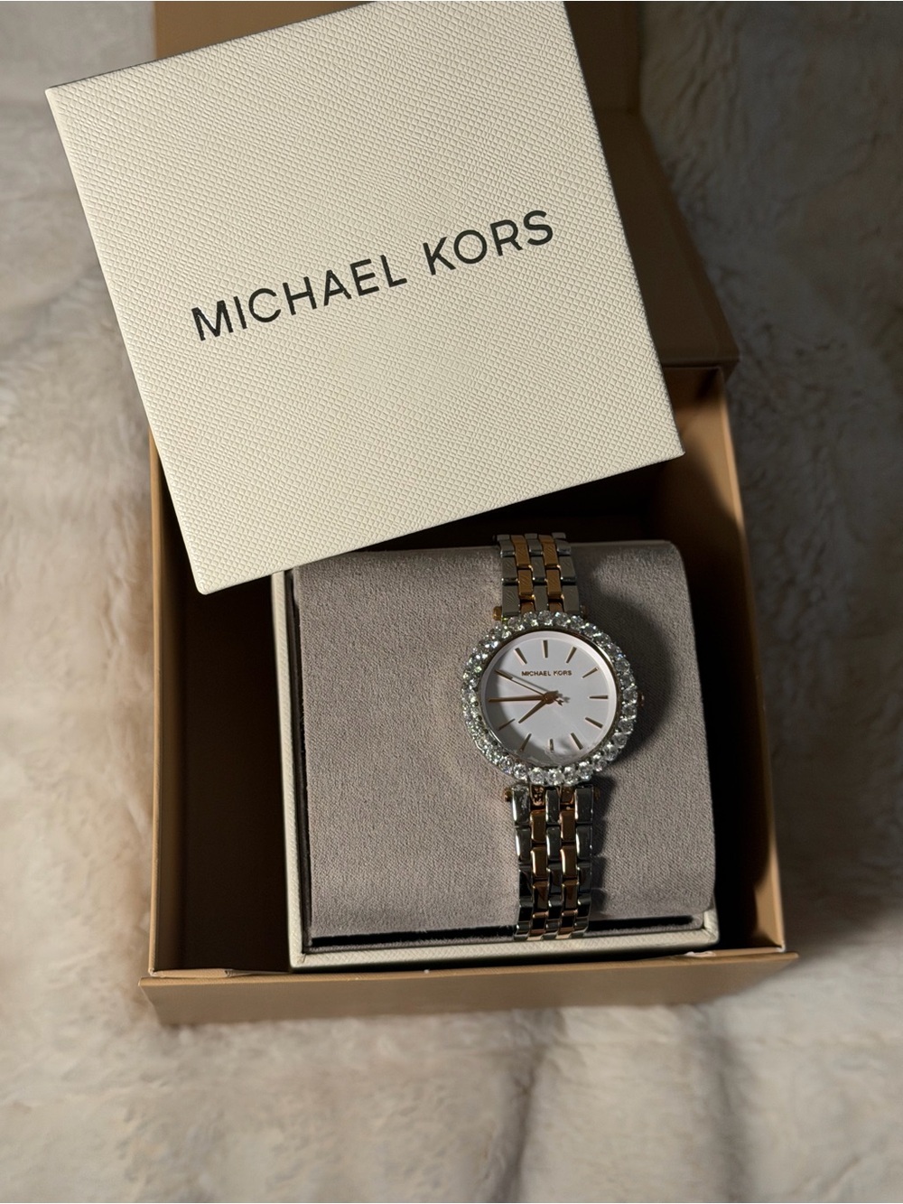 Michael Kors Two-Tone Silver & Gold Crystal Accent Women's Watch